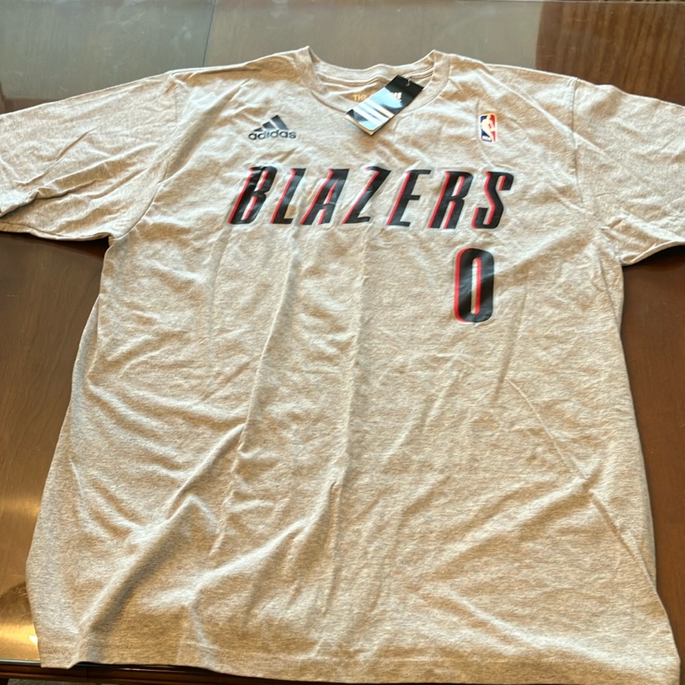 Adidas Damian Lillard Gray TrailBlazers Tee